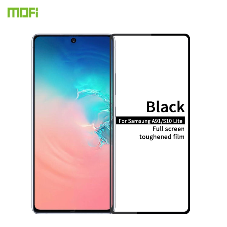 For Galaxy A91 / S10 Lite MOFI 9H 2.5D Full Screen Tempered Glass Film(Black) - Galaxy Tempered Glass by MOFI | Online Shopping South Africa | PMC TechLife | Buy Now Pay Later Mobicred