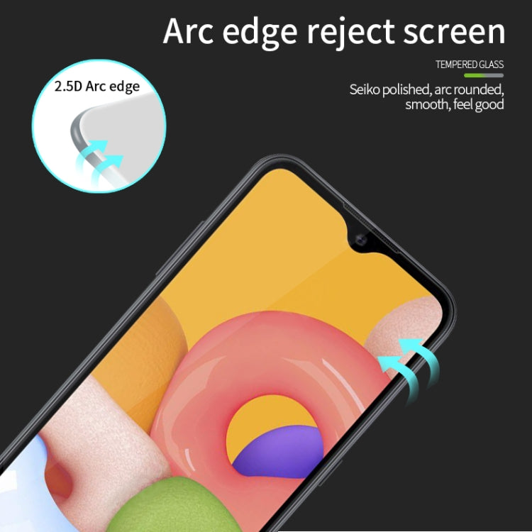 For Galaxy A01 MOFI 9H 2.5D Full Screen Tempered Glass Film(Black) - Galaxy Tempered Glass by MOFI | Online Shopping South Africa | PMC TechLife | Buy Now Pay Later Mobicred