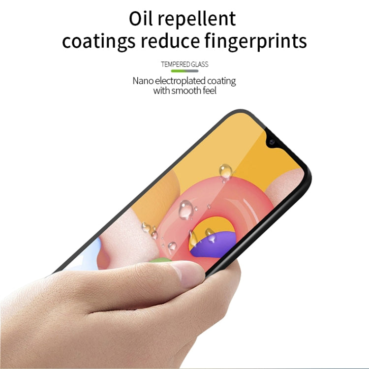 For Galaxy A01 MOFI 9H 2.5D Full Screen Tempered Glass Film(Black) - Galaxy Tempered Glass by MOFI | Online Shopping South Africa | PMC TechLife | Buy Now Pay Later Mobicred