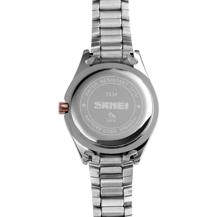 SKMEI 1534 elegant waterproof quartz steel band watch with diamond inlay(Silver  Gold) - free shipping - PMC TechLife - Order now!