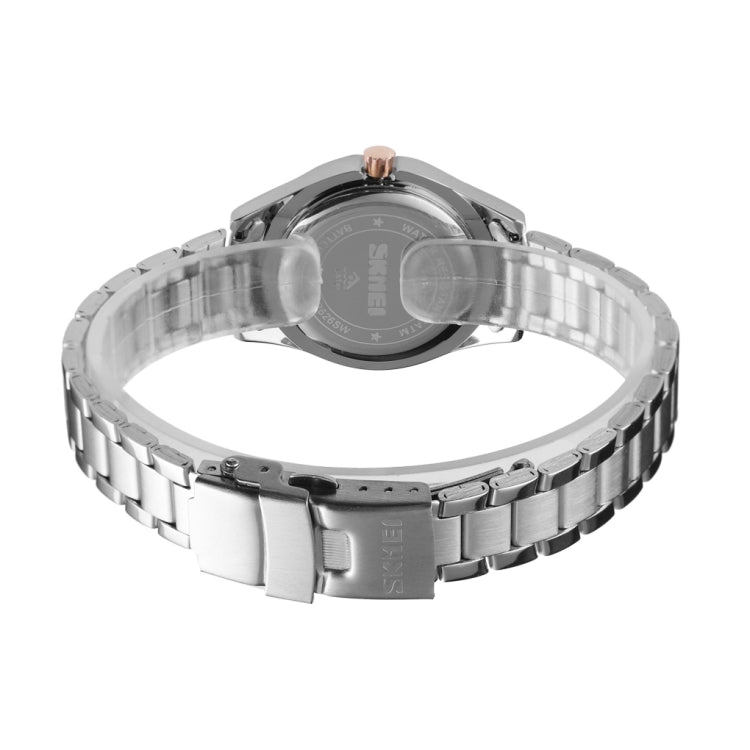 SKMEI 1534 elegant waterproof quartz steel band watch with diamond inlay(Silver  Gold) - free shipping - PMC TechLife - Order now!