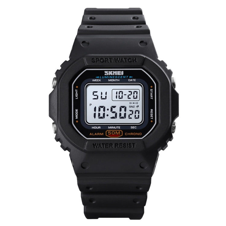 Skmei 1608 Multi-Function Student Electronic Watch Waterproof Timing Silicone Sports Watch(Black) - free shipping - PMC TechLife - Order now!