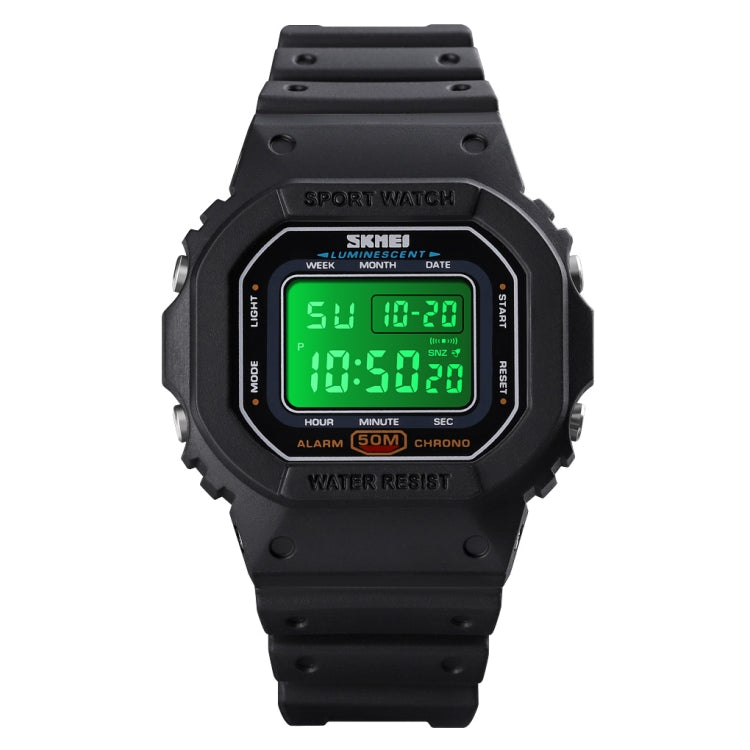 Skmei 1608 Multi-Function Student Electronic Watch Waterproof Timing Silicone Sports Watch(Black) - free shipping - PMC TechLife - Order now!