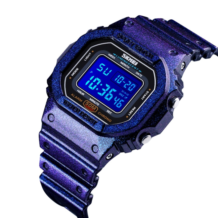 Skmei 1608 Multi-Function Student Electronic Watch Waterproof Timing Silicone Sports Watch(Blue) - free shipping - PMC TechLife - Order now!