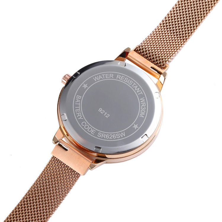 Skmei 9212 Fashion Lady Quartz Watch Student Female Temperament Waterproof Magnetic Suction Net Belt Watch(Black) - free shipping - PMC TechLife - Order now!