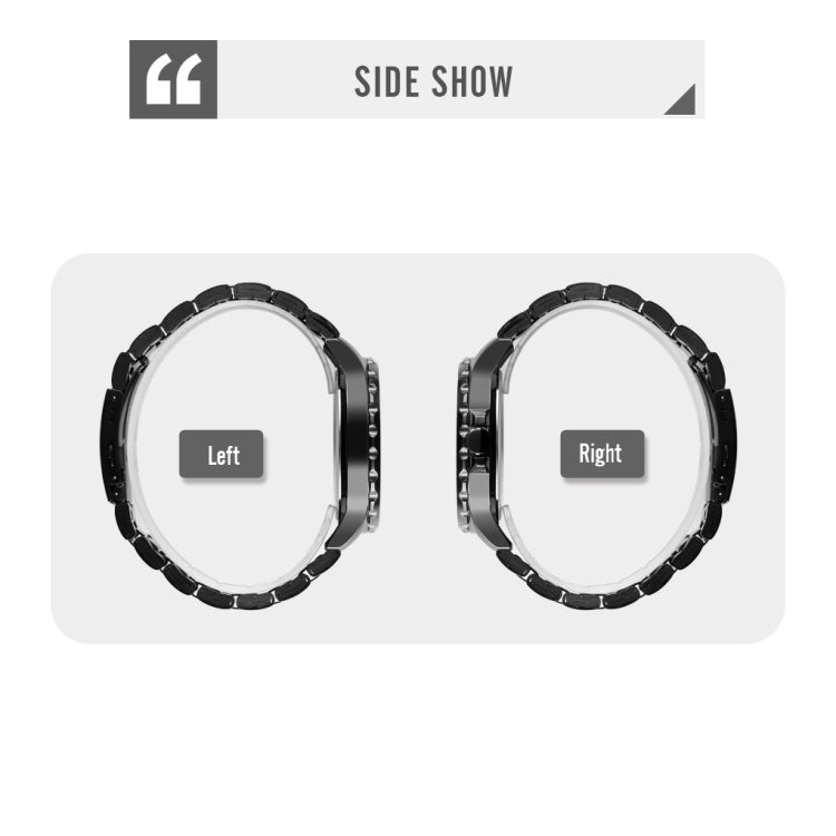 Skmei 1513 Fashion Trendy Steel Band Quartz Watch Mens Waterproof Leisure Watch(Black) - free shipping - PMC TechLife - Order now!