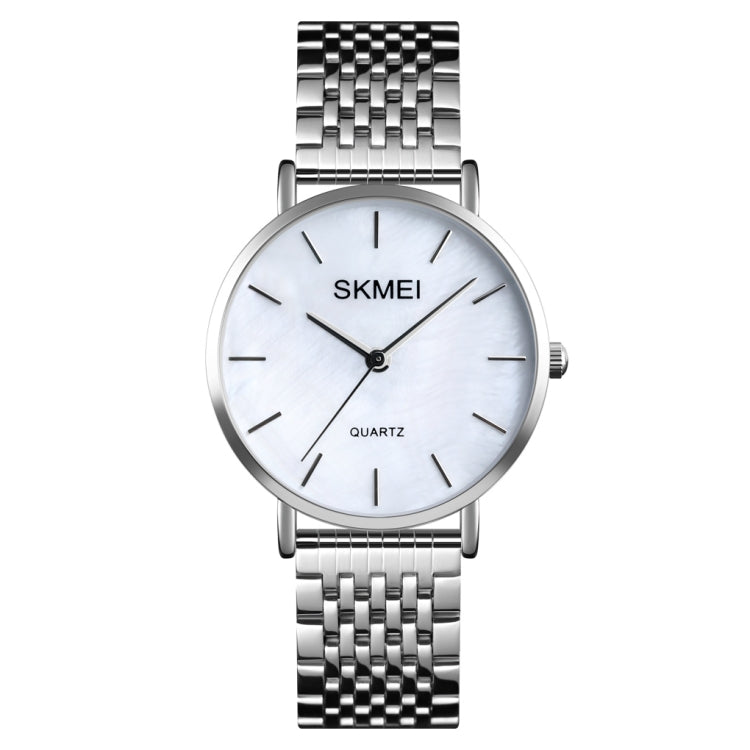 Skmei 1567 Light And Thin Leisure Simple 30m Waterproof Shell Dial Women Steel Band Quartz Watch(Silvery) - free shipping - PMC TechLife - Order now!