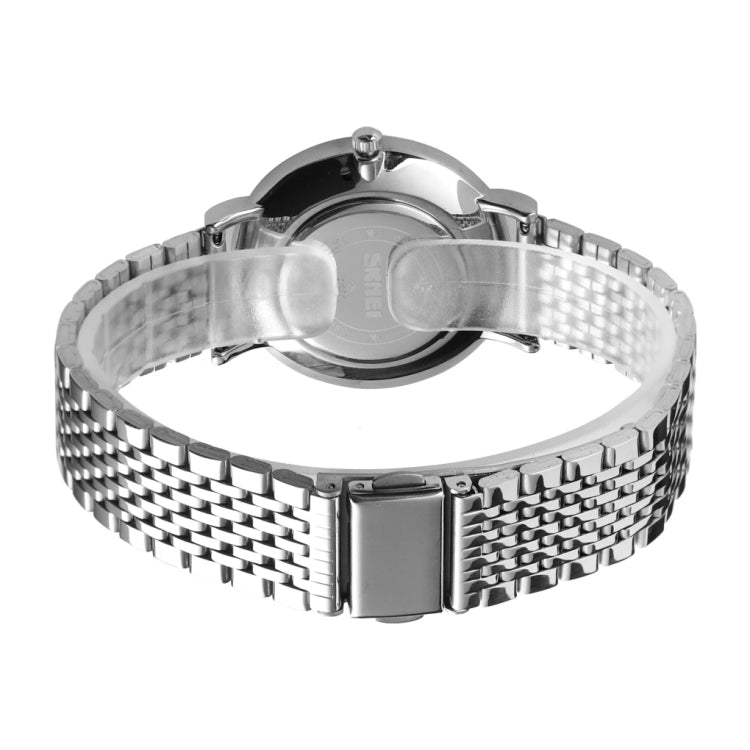 Skmei 1567 Light And Thin Leisure Simple 30m Waterproof Shell Dial Women Steel Band Quartz Watch(Silvery) - free shipping - PMC TechLife - Order now!