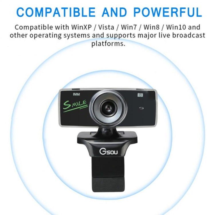 Gsou B18S HD Webcam Built-in Microphone Smart Web Camera USB Streaming Live Camera With Noise Cancellation - free shipping - PMC Jewellery - Order now!
