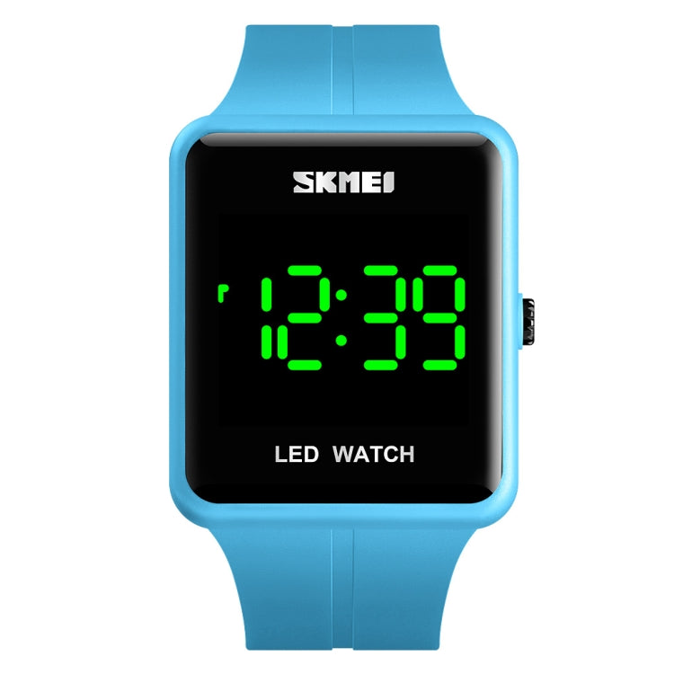 SKMEI 1541 Fashion Led Watch Square Couple Model Waterproof Electronic Watch Silicone Watch(Blue) - free shipping - PMC TechLife - Order now!