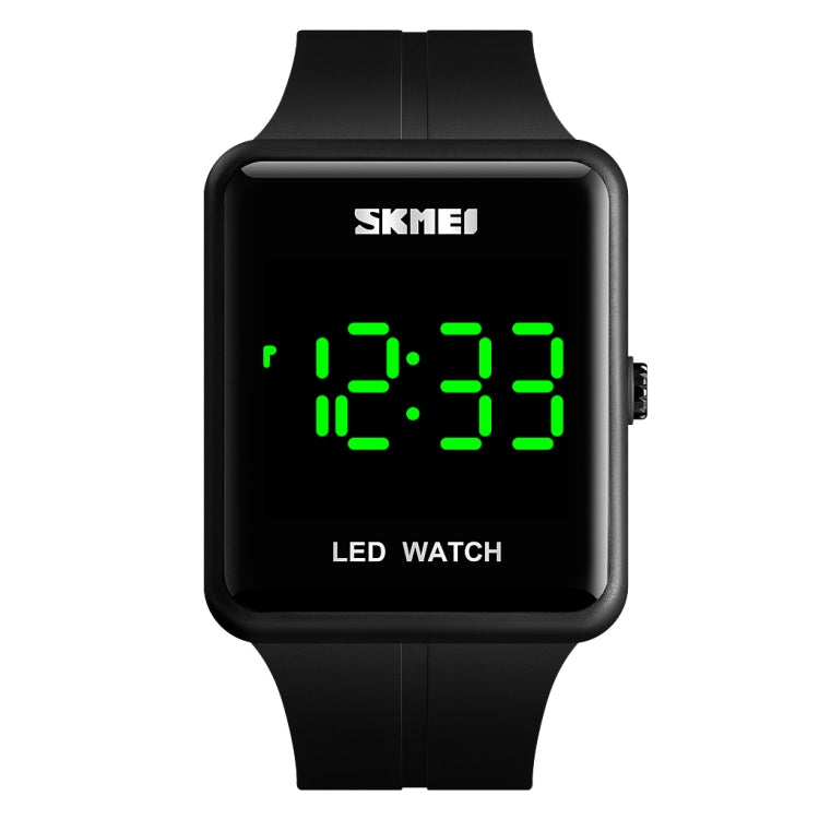 SKMEI 1541 Fashion Led Watch Square Couple Model Waterproof Electronic Watch Silicone Watch(Black) - free shipping - PMC TechLife - Order now!