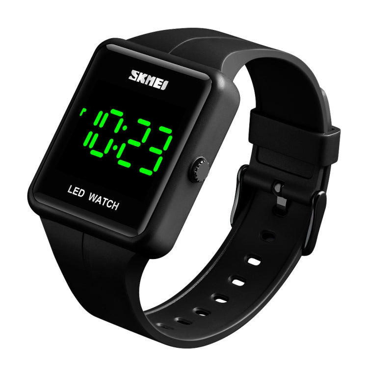 SKMEI 1541 Fashion Led Watch Square Couple Model Waterproof Electronic Watch Silicone Watch(Black) - free shipping - PMC TechLife - Order now!