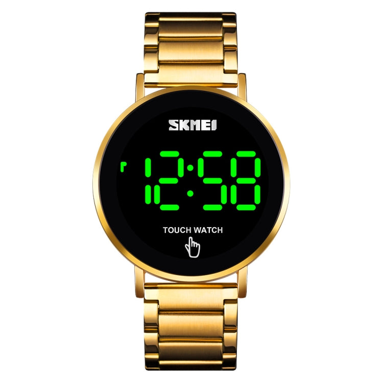 SKMEI 1550 Simple and Stylish LED Touch Screen Men  Watch Waterproof Stainless Steel With Electronic Watch(Gold) - free shipping - PMC TechLife - Order now!