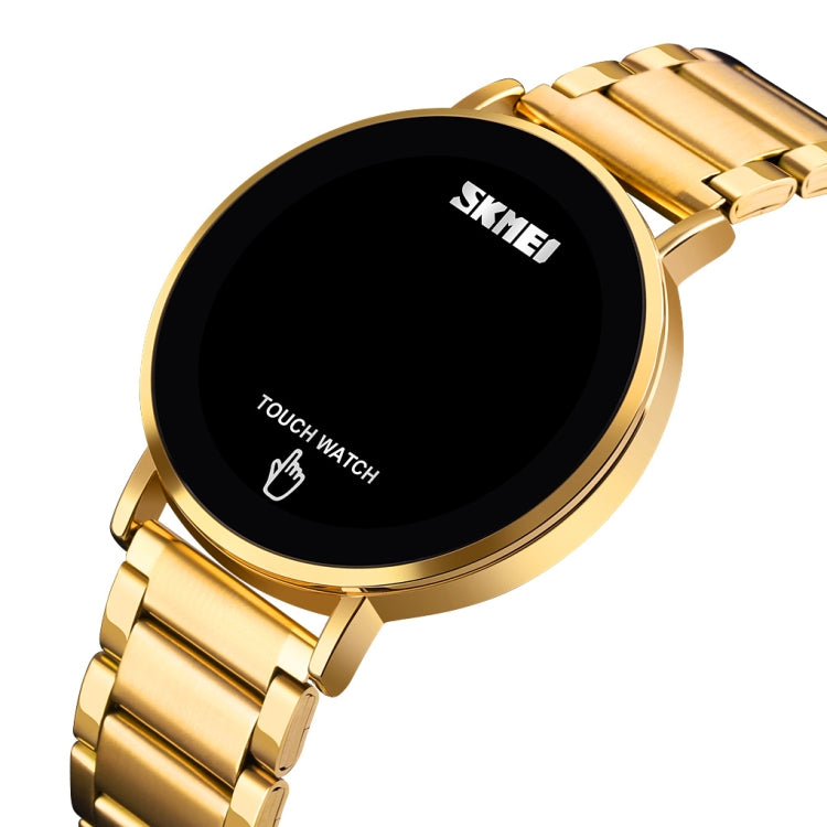 SKMEI 1550 Simple and Stylish LED Touch Screen Men  Watch Waterproof Stainless Steel With Electronic Watch(Gold) - free shipping - PMC TechLife - Order now!