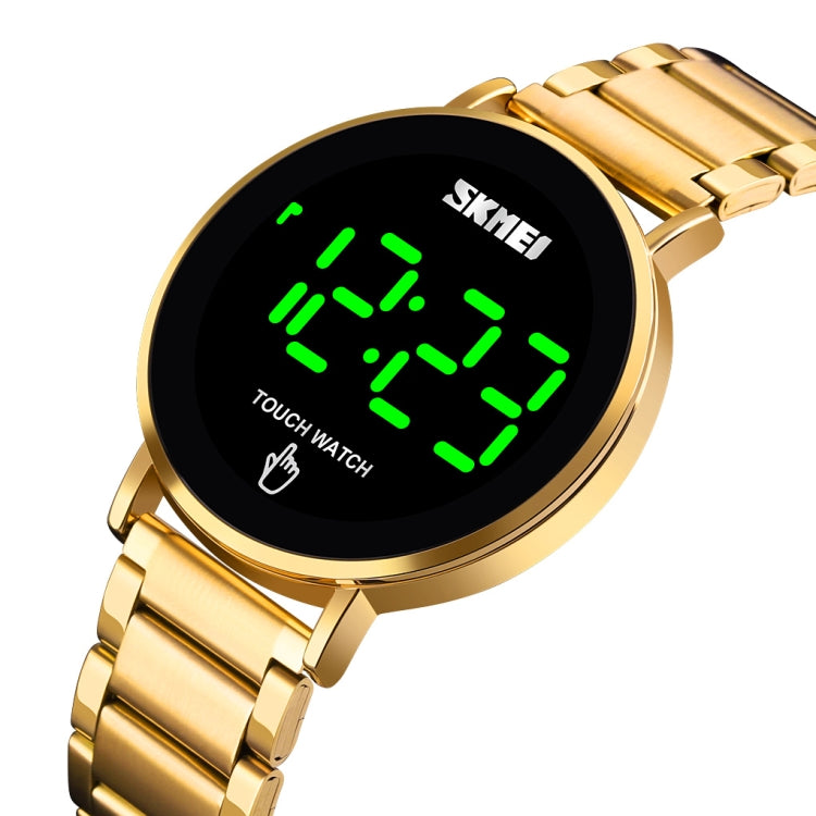 SKMEI 1550 Simple and Stylish LED Touch Screen Men  Watch Waterproof Stainless Steel With Electronic Watch(Gold) - free shipping - PMC TechLife - Order now!
