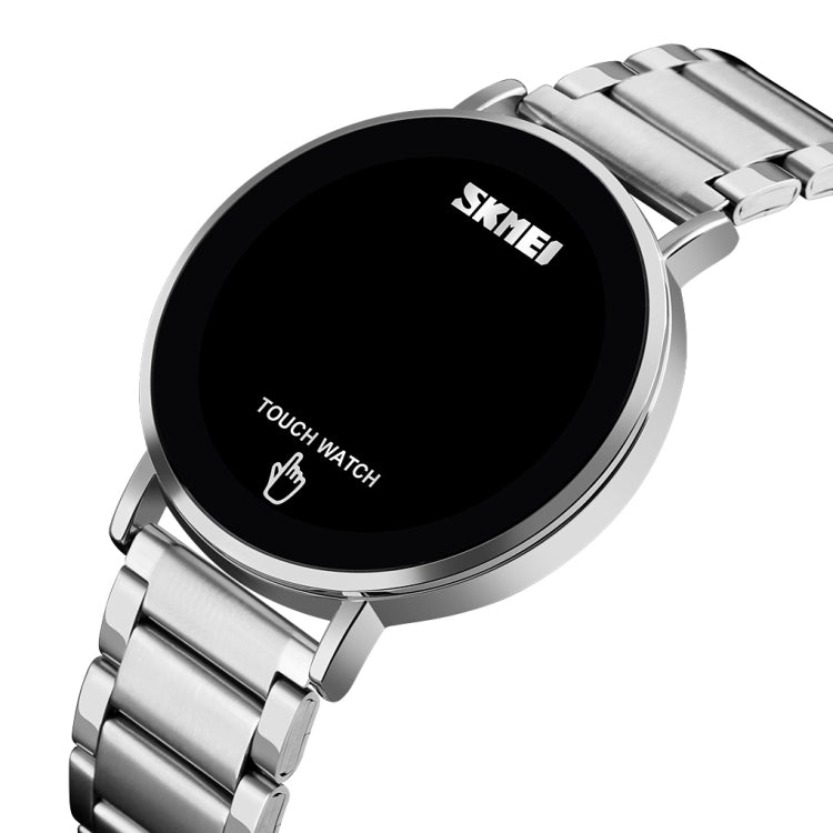 SKMEI 1550 Simple and Stylish LED Touch Screen Men  Watch Waterproof Stainless Steel With Electronic Watch(Silver) - free shipping - PMC TechLife - Order now!