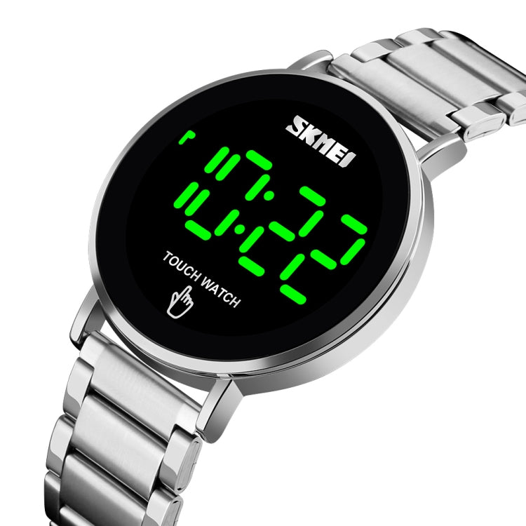 SKMEI 1550 Simple and Stylish LED Touch Screen Men  Watch Waterproof Stainless Steel With Electronic Watch(Silver) - free shipping - PMC TechLife - Order now!