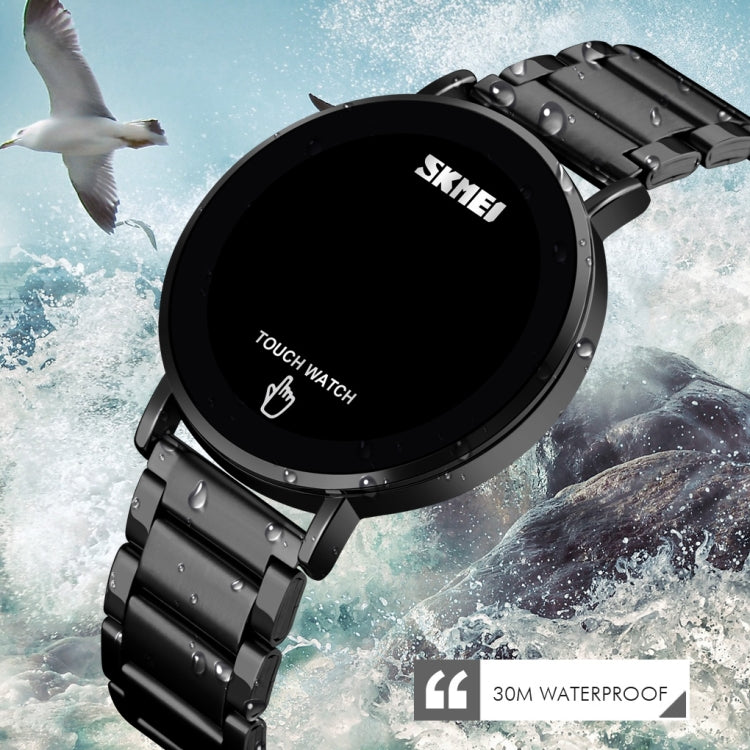 SKMEI 1550 Simple and Stylish LED Touch Screen Men  Watch Waterproof Stainless Steel With Electronic Watch(Silver) - free shipping - PMC TechLife - Order now!