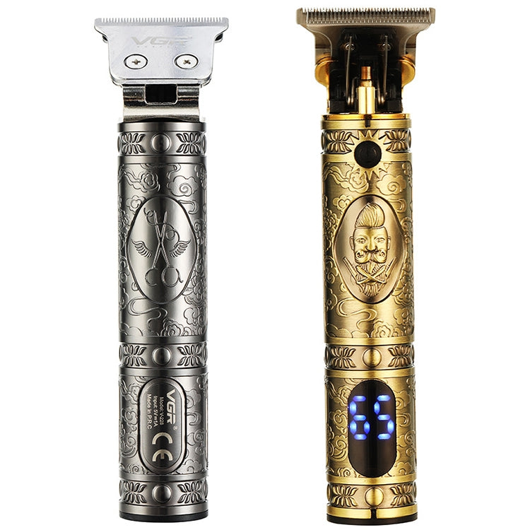 VGR V-228 5W USB Retro Engraving Hair Clipper with LED Digital Display (Silver) - free shipping - PMC TechLife - Order now!