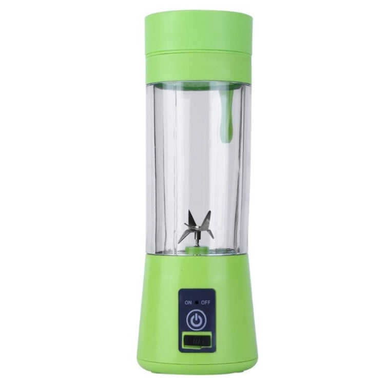 USB Rechargeable Electric Automatic Vegetable Fruit Citrus Orange Juice Maker Cup Mixer Bottle (380ML)(6 Blades Green) - free shipping - PMC TechLife - Order now!
