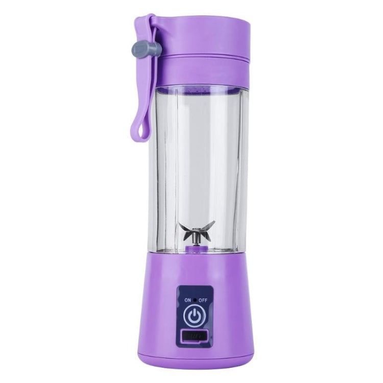USB Rechargeable Electric Automatic Vegetable Fruit Citrus Orange Juice Maker Cup Mixer Bottle (380ML)(4 Blades Purple) - free shipping - PMC TechLife - Order now!