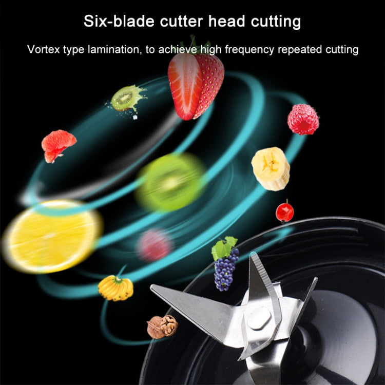 Multifunctional Juicer Rotatory Extractor Cup Portable USB Charge Juicer Blender with 6 Blades(Pink) - free shipping - PMC TechLife - Order now!