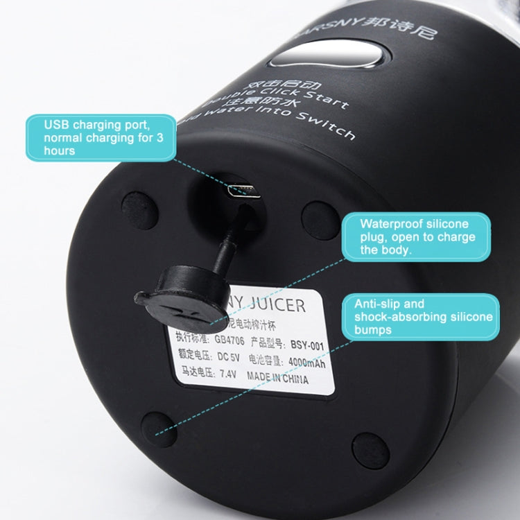 Multifunctional Juicer Rotatory Extractor Cup Portable USB Charge Juicer Blender with 6 Blades(Blue) - free shipping - PMC TechLife - Order now!