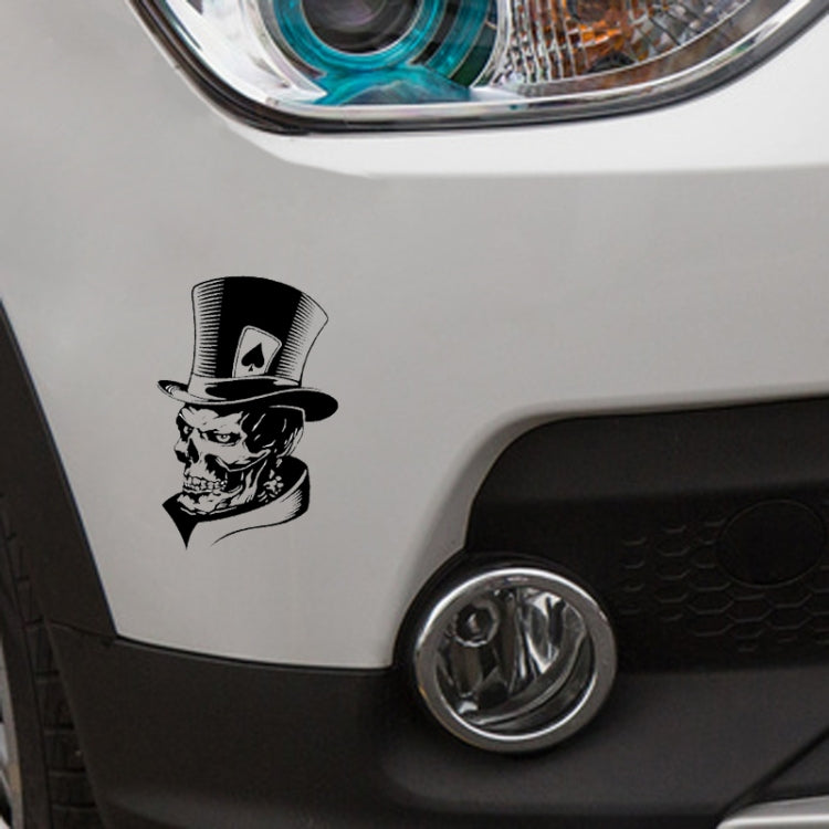 10 PCS Joker Skeleton Skull Playing Cards Poker Monster Hat Shape Vinyl Car Sticker, Size: 11.3x17.6cm(Silver) - Decorative Sticker by PMC Jewellery | Online Shopping South Africa | PMC Jewellery | Buy Now Pay Later Mobicred