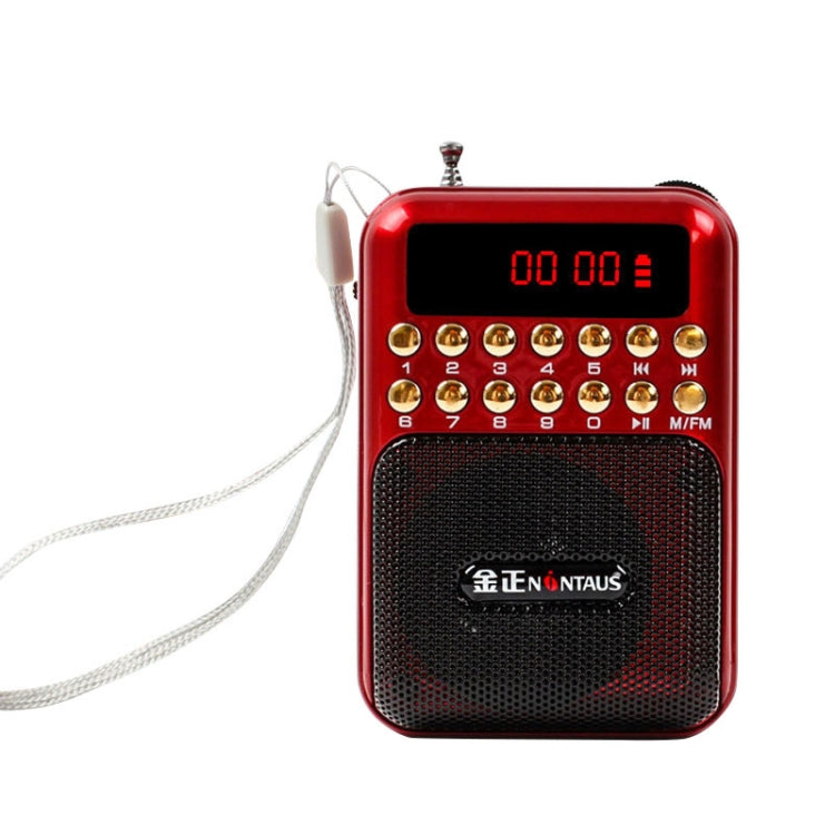 Portable Rechargeable FM Radio Receiver Speaker, Support USB / TF Card / Music MP3 Player(Red) - Radio Player by PMC TechLife | Online Shopping South Africa | PMC TechLife | Buy Now Pay Later Mobicred