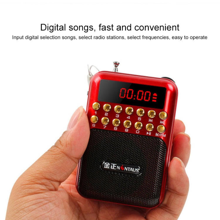 Portable Rechargeable FM Radio Receiver Speaker, Support USB / TF Card / Music MP3 Player(Red) - Radio Player by PMC TechLife | Online Shopping South Africa | PMC TechLife | Buy Now Pay Later Mobicred