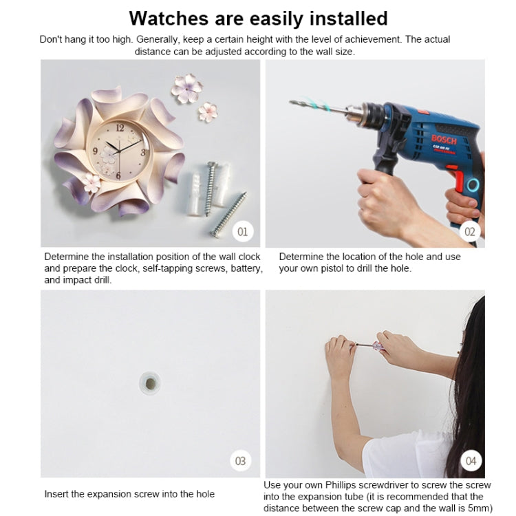 Creative Wall Clock Pure Hand-painted Wall Clock(Yellow) - Wall Clock by PMc TechLife | Online Shopping South Africa | PMc TechLife | Buy Now Pay Later Mobicred