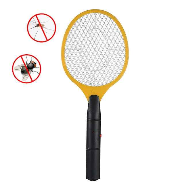 Hand Racket Mosquito Swatter Insect Home Garden Pest Bug Fly Mosquito Zapper Swatter Killer Electric Fly Swatter(YELLOW) - Fly Swatter by PMC TechLife | Online Shopping South Africa | PMC TechLife | Buy Now Pay Later Mobicred