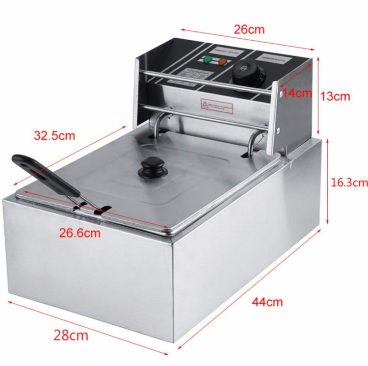 Desktop Thickening Electric Fryer Fried Chicken Legs Fries Stainless Steel Electric Fryer With Basket(Single Cylinder Single Screen) - free shipping - PMC TechLife - Order now!