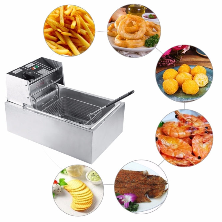 Desktop Thickening Electric Fryer Fried Chicken Legs Fries Stainless Steel Electric Fryer With Basket(Single Cylinder Single Screen) - free shipping - PMC TechLife - Order now!