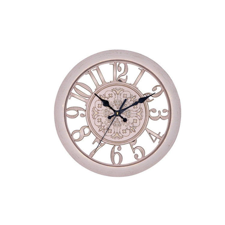 Home Round Retro Living Room Quartz Wall Clock(Antique Pink) - Wall Clock by PMc TechLife | Online Shopping South Africa | PMc TechLife | Buy Now Pay Later Mobicred