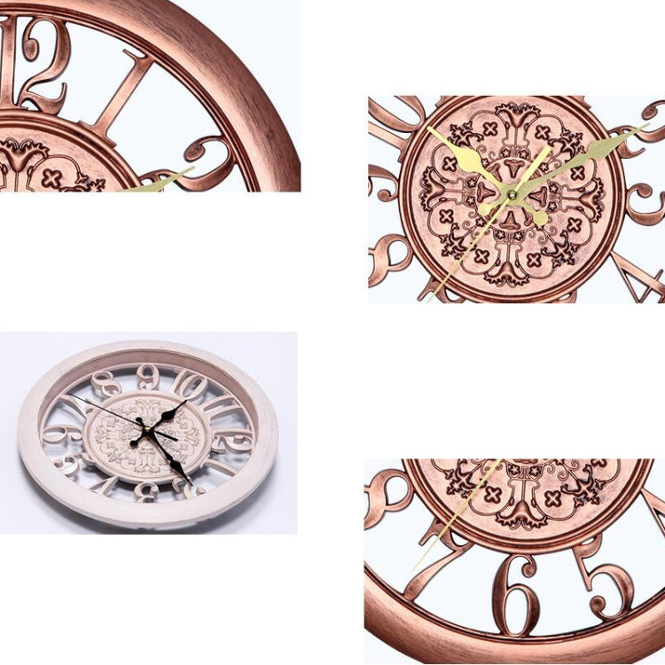 Home Round Retro Living Room Quartz Wall Clock(Antique Pink) - Wall Clock by PMc TechLife | Online Shopping South Africa | PMc TechLife | Buy Now Pay Later Mobicred