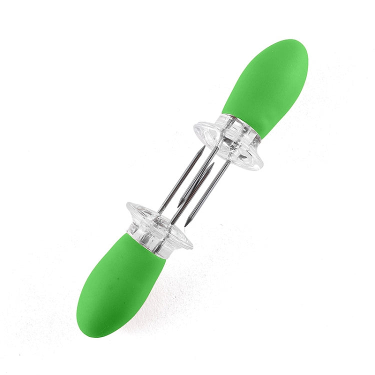 5 Pairs Outdoor BBQ Stainless Steel Corn Fork Fruit Fork Corn Device(Green) - Gadgets by PMC TechLife | Online Shopping South Africa | PMC TechLife | Buy Now Pay Later Mobicred