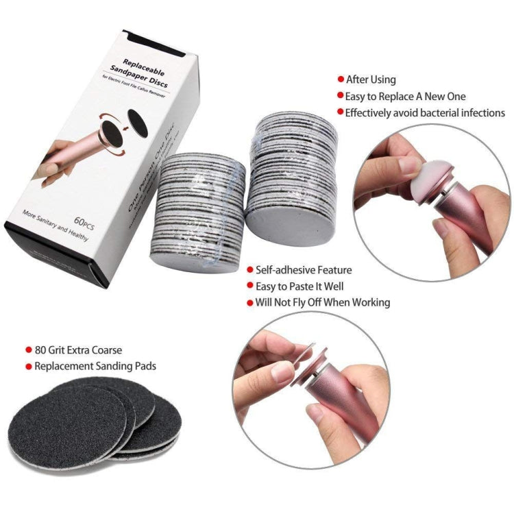 60 PCS Replacement Sandpaper Disk for Electric Foot Polisher, Specification:60 Mesh (Grit) - Grinding Tools & Accessories by PMC TechLife | Online Shopping South Africa | PMC TechLife | Buy Now Pay Later Mobicred