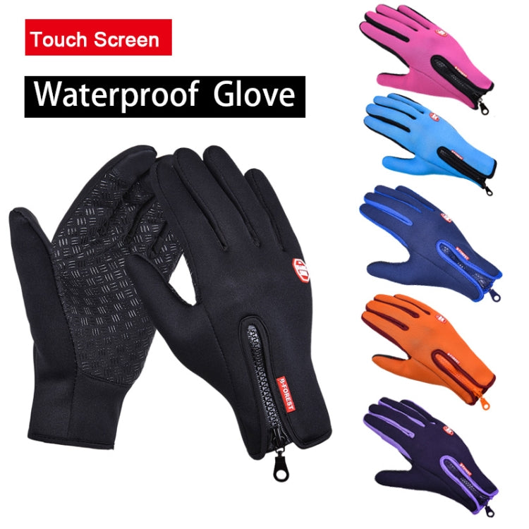 Outdoor Sports Hiking Winter Leather Soft Warm Bike Gloves For Men Women, Size:XL (Blue) - Full Finger Gloves by qepae | Online Shopping South Africa | PMC TechLife | Buy Now Pay Later Mobicred