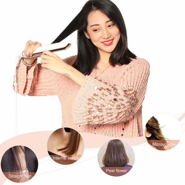 Professional Hair Straightener LED Display Ceramic Coating Plate Ionic Curling Flat Iron(EU 45W) - free shipping - PMC TechLife - Order now!