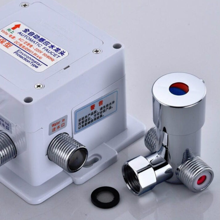 Brass Adjustable Temperature Three-way Valve Cold And Hot Water Mixing Switch Brass Induction Faucet - Faucets & Accessories by PMC TechLife | Online Shopping South Africa | PMC TechLife