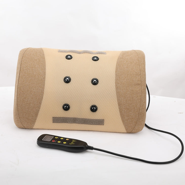 Heating Pulse Acupuncture Waist Massager Multifunctional Household Lumbar Disc Automatic Traction Device, Plug Type:US Plug(Brown) - free shipping - PMC TechLife - Order now!