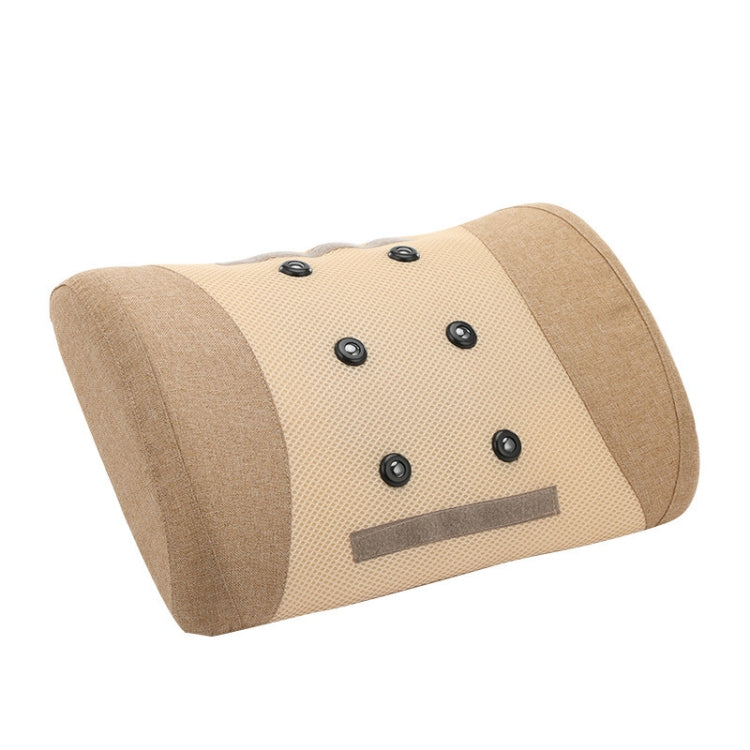 Heating Pulse Acupuncture Waist Massager Multifunctional Household Lumbar Disc Automatic Traction Device, Plug Type:US Plug(Brown) - free shipping - PMC TechLife - Order now!