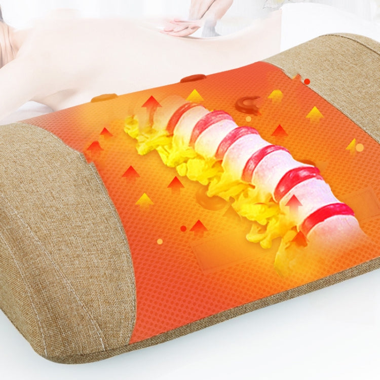 Heating Pulse Acupuncture Waist Massager Multifunctional Household Lumbar Disc Automatic Traction Device, Plug Type:US Plug(Brown) - free shipping - PMC TechLife - Order now!