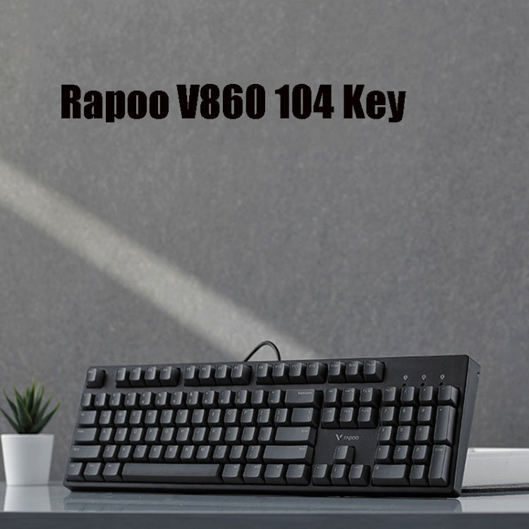 Rapoo V860 Desktop Wired Gaming Mechanical Keyboard, Specifications:104 Keys(Black Shaft) - free shipping - PMC Jewellery - Order now!