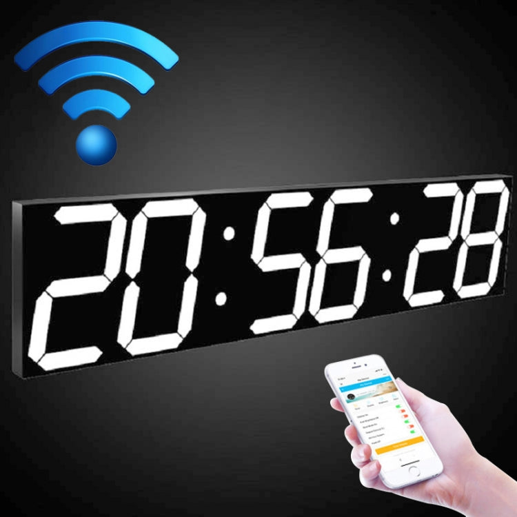Creative LED Digital Wall Clock Multi-function WIFI Clock, Style:6 Bit Sealed Box WIFI(White) - Wall Clock by PMc TechLife | Online Shopping South Africa | PMc TechLife | Buy Now Pay Later Mobicred