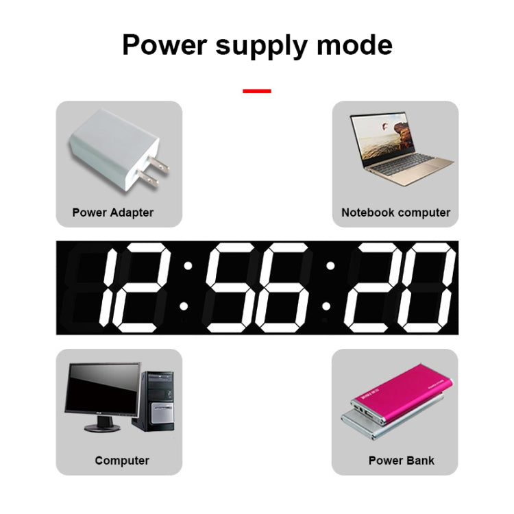 Creative LED Digital Wall Clock Multi-function WIFI Clock, Style:6 Bit Sealed Box WIFI(White) - Wall Clock by PMc TechLife | Online Shopping South Africa | PMc TechLife | Buy Now Pay Later Mobicred