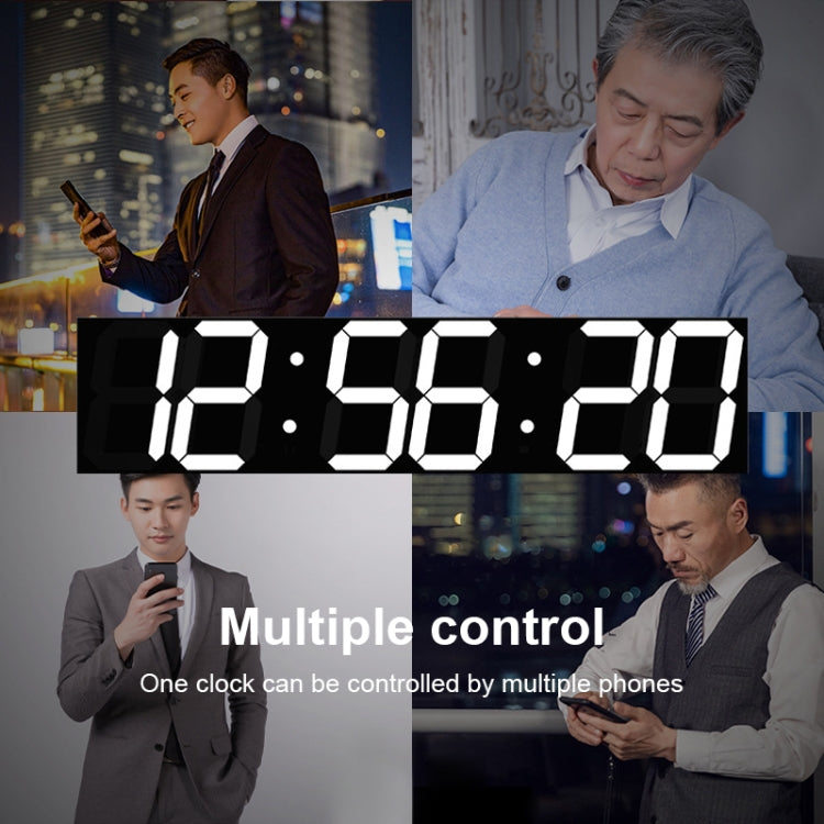 Creative LED Digital Wall Clock Multi-function WIFI Clock, Style:6 Bit Sealed Box WIFI(White) - Wall Clock by PMc TechLife | Online Shopping South Africa | PMc TechLife | Buy Now Pay Later Mobicred