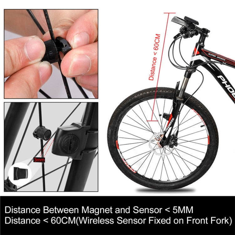WEST BIKING Wireless Solar Code Table Mountain Road Bike Large Character Code Table Five Language Waterproof Speedometer - Speedometers by PMC TechLife | Online Shopping South Africa | PMC TechLife | Buy Now Pay Later Mobicred