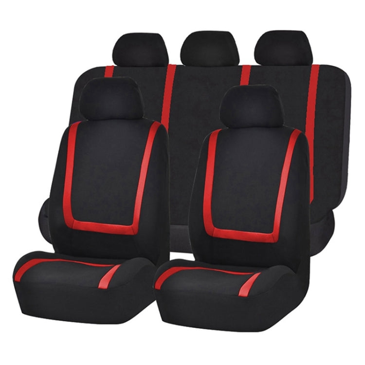Universal Car Seat Cover Polyester Fabric Automobile Seat Covers Car Seat Cover Vehicle Seat Protector Interior Accessories 4pcs Set Black - Seat Accessories by PMC TechLife | Online Shopping South Africa | PMC TechLife | Buy Now Pay Later Mobicred